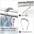 thumbnail image 5 of Siaomo Premium Brushed Nickel Stainless Steel Shower Curtain Hooks Rings 12 Count, 5 of 10