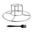 thumbnail image 4 of 2Pcs Stainless Steel Beer Can Chicken Racks Silicone Oil Brush Kit (Assorted Color), 4 of 8
