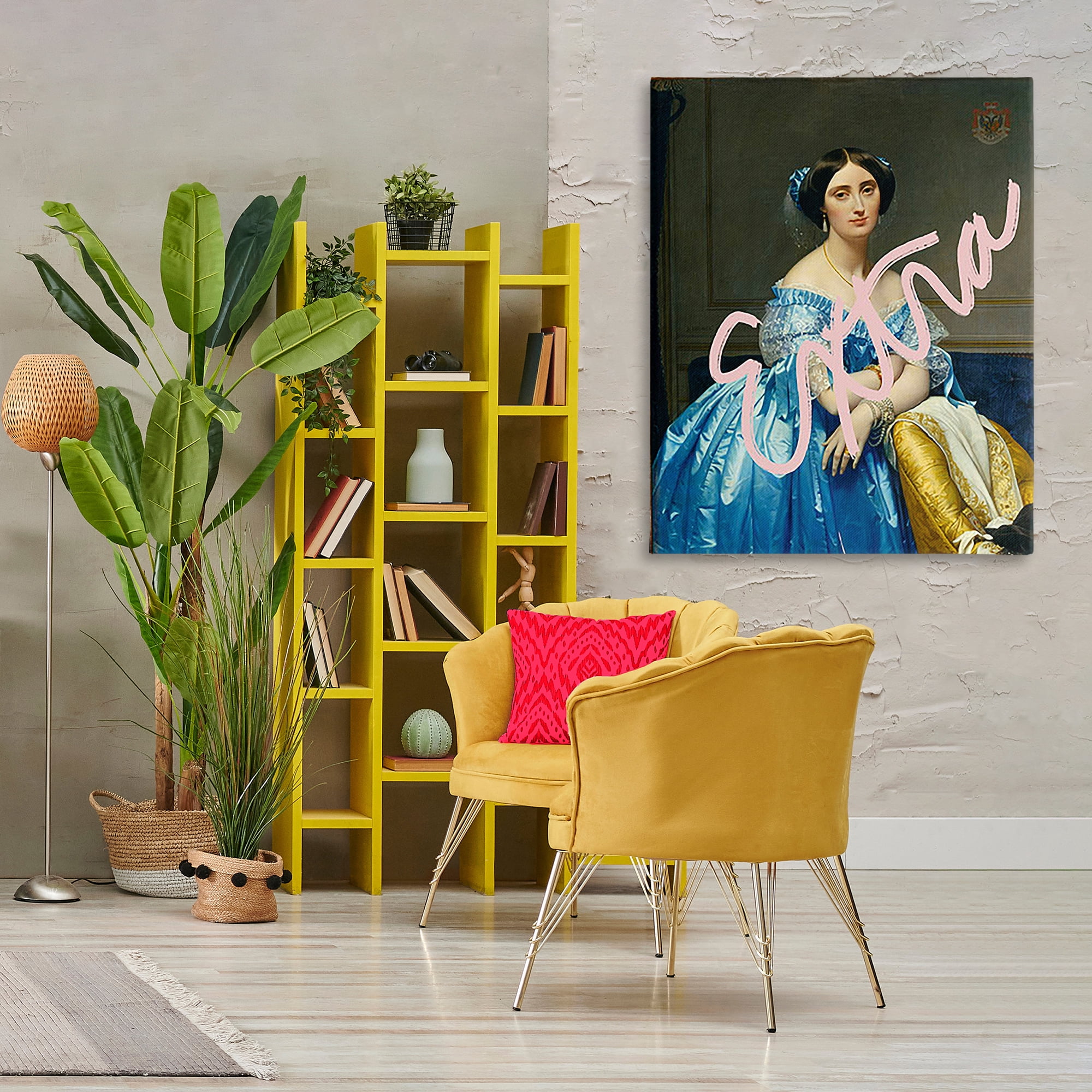 Stupell Industries Extra Classical Portrait Novelty & Humor Painting Wrapped Canvas Art Print Wall Art, 36 x 48