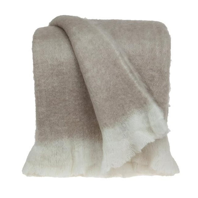 Parkland Collection THRE21193 52 x 67 in. Stella Transitionnel Tan Tissé Lancer de Main