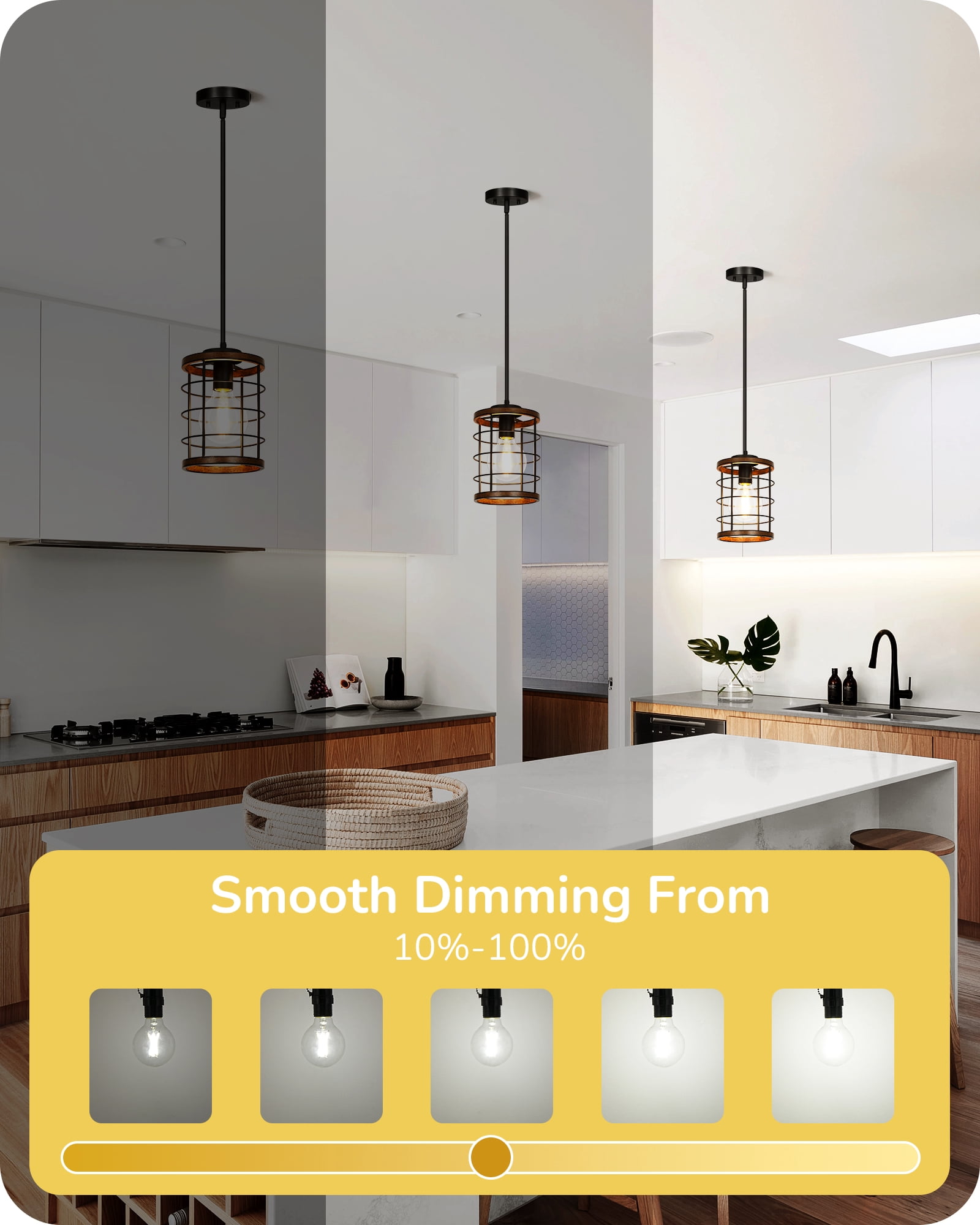 EDISHINE 6 Pack G25 Globe Light Bulbs, Dimmable Vintage LED Edison Bulbs, CRI90+ 5W Equivalent 60W, Clear LED Filament Vanity Light Bulbs, 5000K Daylight White, 500LM, E26 Base, UL Listed