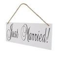 thumbnail image 3 of MasteelfCA JUST MARRIED Signs with Wire Hangers Wedding Hanging Decoration, 3 of 5