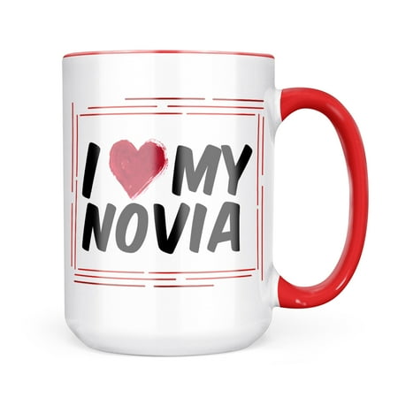 

Neonblond I heart love my novia Mug gift for Coffee Tea lovers