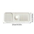 thumbnail image 2 of Panxico Drain Rack Kitchen Essentials Kitchen Sink Splash Guard Silicone Faucet Handle Sink Guard Kitchen Sink Sponge Holder Kitchen Sink Faucet Faucet Pad Clear 2B, 2 of 3