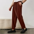 thumbnail image 7 of Kakii Mens Casual Dress Pants Pleated Old Money Wide Leg Baggy Pants Fall Relaxed Fit Slacks Work Trousers, 7 of 7