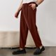 thumbnail image 5 of Ceisia Men's Trendy Solid Color Gift Elastic Waist Straight Leg Suit Pants with Slanted Pockets, 5 of 7