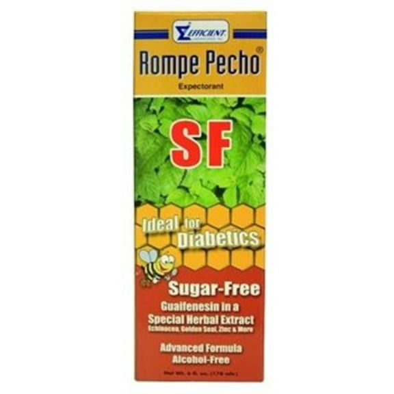 Rompe Pecho Sugar Free Cough Syrup 6 oz (Pack of 2)
