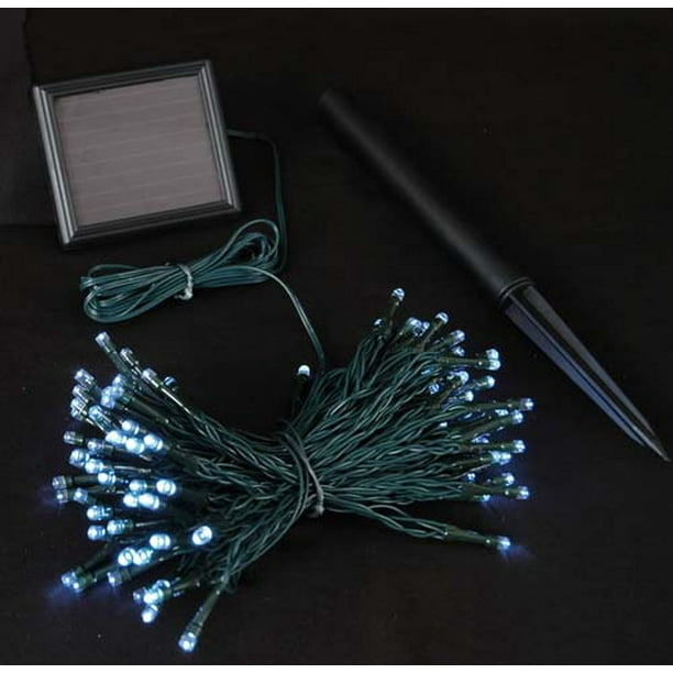 Novelty Lights 100 Light Solar LED Christmas Mini Light Set, Pure White