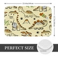 thumbnail image 2 of Gukieu Cartoon Dinosaurs Print Dust-proof Floor Mats, Water-absorbent and Non-slip Flannel Door Mats 16x24in, Home Decoration Suitable for Kitchen, Bathroom, Garage, 2 of 7
