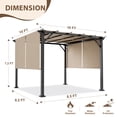 thumbnail image 3 of COOS BAY Outdoor Patio Pergola 10x10 ft with Retractable Sun Shade Canopy Top, 3 of 9