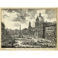 thumbnail image 2 of Piranesi 18x15 White Modern Wood Framed Museum Art Print Titled - Veduta di Piazza Navona, 2 of 4