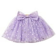 thumbnail image 3 of SonxaHe Little Girls Skirt Bowknot Polka Dot Sequins Mesh Skirt Children Holiday Loose Ballet Party Skirts Purple,Sized 5-6, 3 of 3