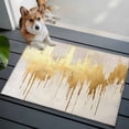 thumbnail image 4 of Modern Gold Large Area Rugs for Bedroom Living Room, Non Slip Carpet Bedside Rug, Abstract Minimalist Grunge Art Color Block Rectangular Floor Cover Kitchen Accent Rug 2'x3' for Dining Room/Office, 4 of 9