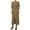 Khaki, variant on gakvbuo Women's Fashion Round Neck Loose Long Sleeve Solid Mid-Calf Dress Long Dress