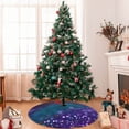 thumbnail image 7 of Picia Purple and Green Glitter Print Christmas Tree Skirt , Christmas Tree Skirt Ornaments for Merry Christmas Holiday Party Decorations Indoor Outdoor-30", 7 of 7
