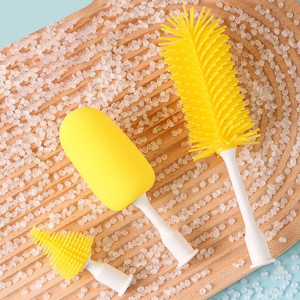 Electric Bottle Brush Cleaner 3 in Rechargeable Brush Head Set Silic