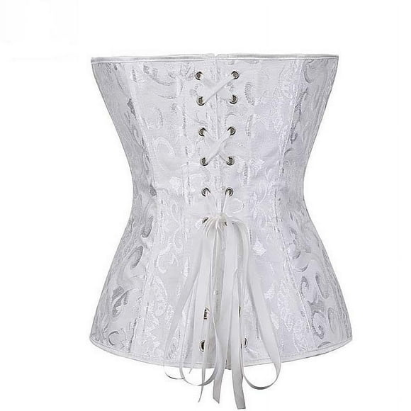 WTXUE Corset Top Bustier Women Underbust Bandage Lace Shapewear Corsets Body Trainer Waist Shaper Shapeware | 1 Piece White L