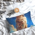 thumbnail image 5 of Pofeuu Starry Sky Cloud Dog Print Polyester Microfiber Plush Pillowcases, Super Soft and Cozy Pillow Case Covers with Envelop Closure（Pillow core not included）-20"x30", 5 of 6