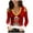 Red, variant on Womens Christmas Tops Shirts Long Sleeve Casual V-Neck Print Pullover Cold Shoulder Santa Xmas Tees Blouses
