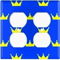 thumbnail image 3 of Metal Light Switch Plate Cover King Queen Crown Blue Yellow KIN010, 3 of 13