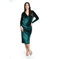 thumbnail image 5 of Vestido Elegante de terciopelo Roman Fashion verde botella CH, 5 of 5