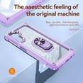 thumbnail image 5 of Armor Case for Samsung Galaxy A14 5G, Adjustable Kickstand & Military Grade Shockproof Heavy Duty Protective Ring Holder Clear PC Back & TPU Frame for Samsung Galaxy A14 5G, Purple, 5 of 8