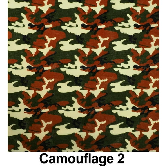 Camouflage 2 Print Designs Cotton Bandana (22 inches x 22 inches)