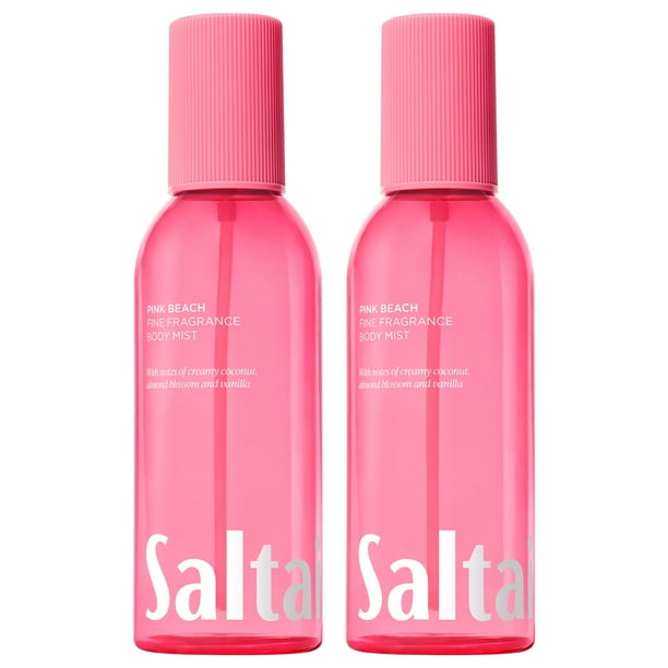 Body Mist Saltair, paquete de 2 unidades, 240 ml, fragancia fina, color rosa playa