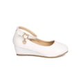 thumbnail image 2 of New Girl Little Angel Sophie-872E PU Danging Charm Ankle Strap Wedge Pump, 2 of 5
