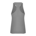 thumbnail image 5 of Sakmal Tank Tops Men Gray Crew Neck Gray Breathable Camisole Muscle Solid Workout Tunic Tops, 5 of 7