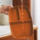 thumbnail image 5 of Platos de Cena Divididos para Adultos | Platos de Plástico Reutilizables con Compartimentos y Control de Porciones | Material de Paja Azul y Naranja | Apilables y Ligeros para Acampar, Viajar, Autoca, 5 of 6