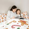 thumbnail image 5 of Manfei Kawaii Gingerbread Man Bedding Comforter Set,Happy Christmas Twin Comforter Sets,Xmas Flowers Red Berry Bedding Set For Teens,Ultra Soft Home Decor Reversible,2 Pieces, 5 of 8