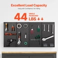 thumbnail image 2 of VEVOR Metal Pegboard Panels, 24"&nbsp;x 12" Pegboard, 4 Panels, Heavy Duty Peg Board Wall Organizer with Accessories, for Living Room Garage Tool Storage Office Organization Craft ,Black, 2 of 9