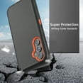 thumbnail image 4 of Xhy Samsung Galaxy A54 5G Case with Screen and Lens Protector Military Grade Heavy Duty 3 in 1 Shockproof Armor Rugged Durable for Galaxy A54 5G Phone - Black+Orange, 4 of 6