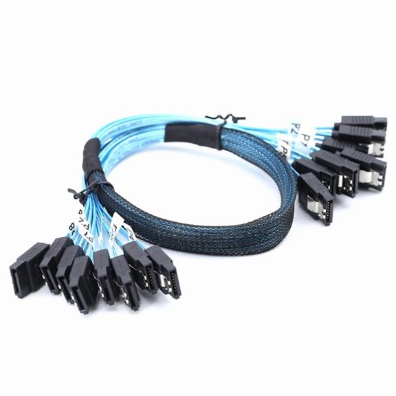 8 Pcs Cable Set 8 Set 3.0 Cable PC Cabl SAS 7Pin 6Gbps Data Cable for Hard Disk SSD Drive NAS Host