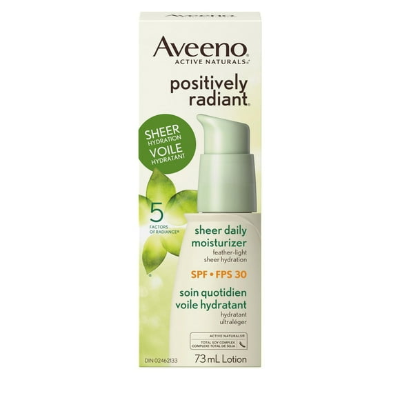 Aveeno Sheer Face Moisturizer SPF 30, Positively Radiant