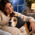 thumbnail image 5 of Anxiety Relief Dog Ear Cover, Snug No Shaking Calming Head Warp for Hematoma, Soft Dog Hearing Protection for Thunderstorm, Firework, Blow Drying, Quiet Dogs Ear Plugs for Noise Cancelling(M,Gray), 5 of 6