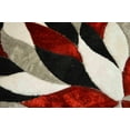thumbnail image 6 of 4D Shaggy Rug Hand Carved Plush Thick Modern Contemporary Abstract For Living Room Bedroom 6994 (2'6"x7'9" Runner,Red), 6 of 8
