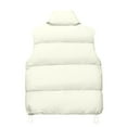 thumbnail image 3 of qucoqpe Women's Outwear Vest - Stand Collar Lightweight Zip Quilted Vest for Women, 3 of 5
