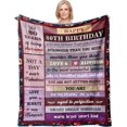 thumbnail image 1 of LHSHID 60th Birthday Gifts for Women 60th Birthday Gift Ideas Blanket Gifts Ideas for 60th Birthday Birthday Gifts for 60 Year Old Woman 60th Birthday Party Decor Gifts for Mom Wife 30x40in, 1 of 5