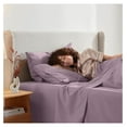 thumbnail image 6 of King Size Sheets Set - 4 Piece King Sheets, Deep Pocket, Hotel Luxury, Extra Soft, Breathable and Cooling, Dusty Purple Bed Sheets, 6 of 9