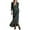 Green, variant on Fall Dresses for Women V Neck Casual Long Sleeve Button Down Shirt Plaid Shirt Wide Maxi Dress
