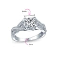 thumbnail image 4 of Bling Jewelry Womens 2CTW Round Solitaire CZ Engagement Ring Infinity Band, 4 of 5
