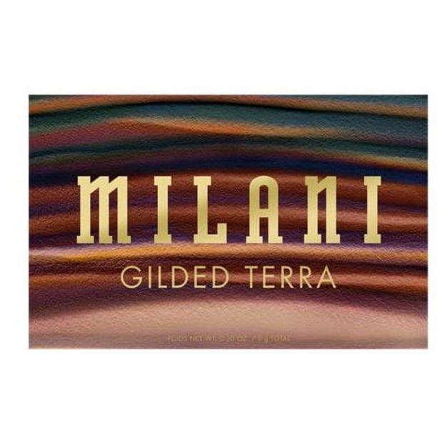 Milani Gilded Terra Eyeshadow Palette - Paletas de sombras de ojos para un intenso color pop, 15 sombras de ojos hiperpigmentadas