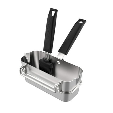 Blackstone Griddle Top Basting Pot with Wire Rack and Basting Brush