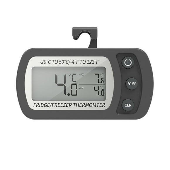 Maytalsory Refrigerator Thermometer Fridge Freestanding Temperature Gauge Greenhouse Black -4~122℉ 1Set
