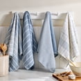 thumbnail image 2 of Better Homes & Gardens 4-Pack Kitchen Towel Set, Blue Silver, 100% Cotton, Textured Weave, 2 of 5