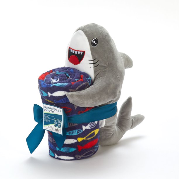 Your Zone Kids Figural Hugger and 50" x 60" Soft Plush Throw 2 Piece