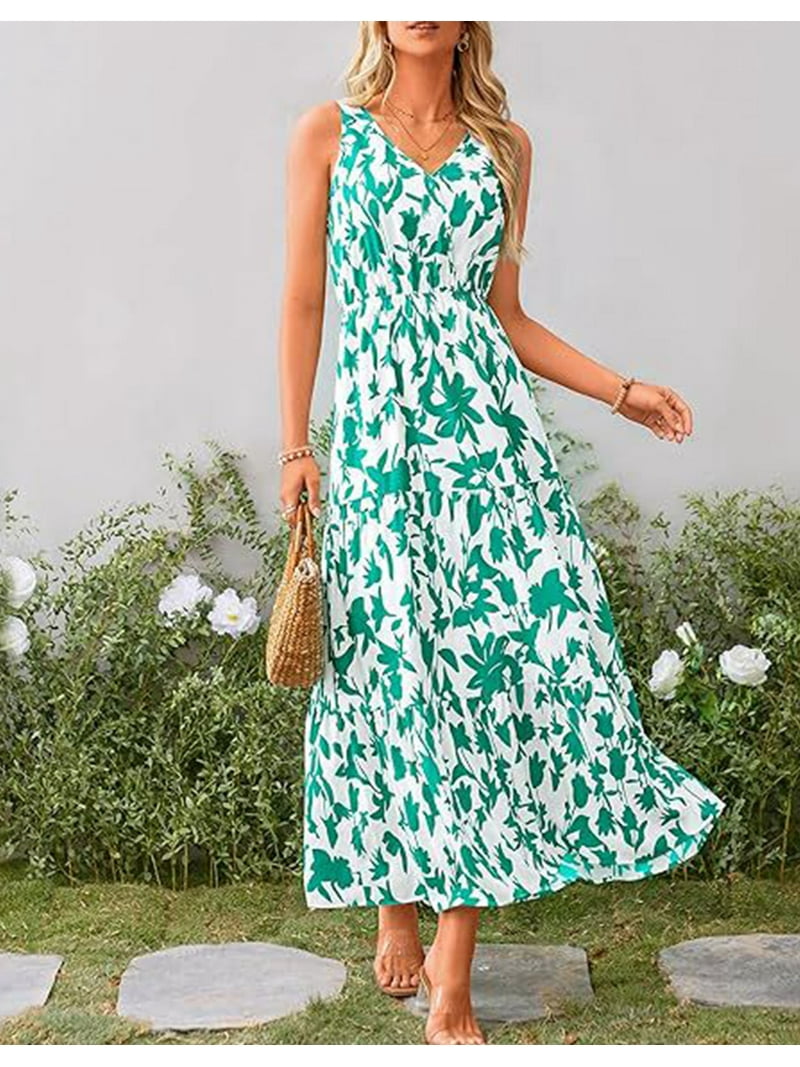 honolulu halter tropical print maxi dress product info and reviews maxi tropical dress Honolulu Halter Tropical Print Maxi Dress in Cream/Pistachio