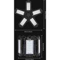 thumbnail image 3 of 2pcs Mini 5 Leaf Garage Light，80W LED Garage Light,5 Adjustable Panel Deformable Workshop Lamp,8000LM LED Garage Lamp,Cool White Light6500K LED Ceiling Light for Garage,U, 3 of 5